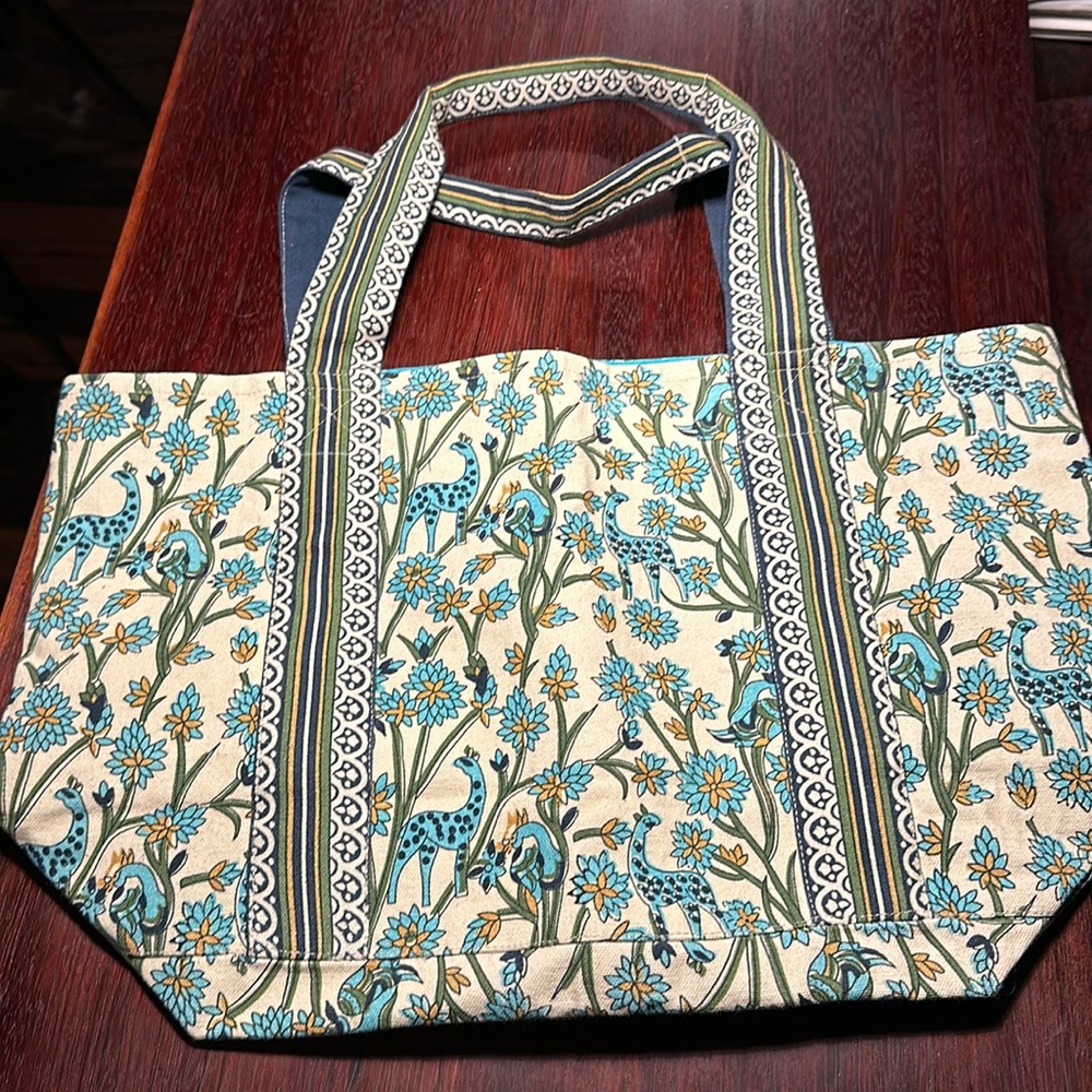 Beautiful handmade cotton tote bag